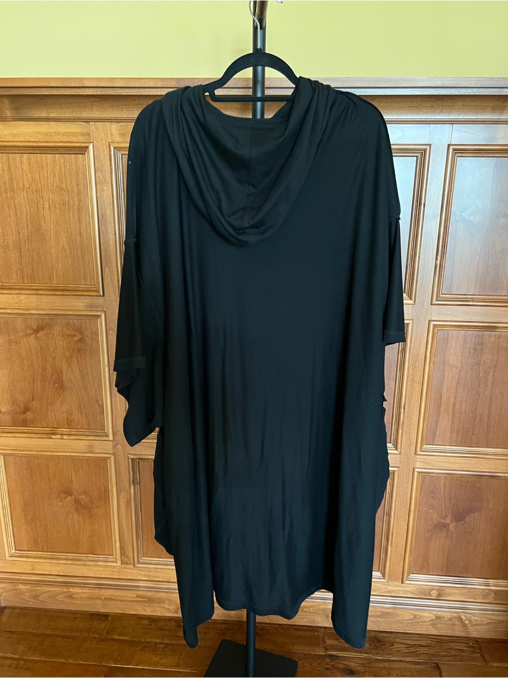 Yohji Yamamoto Jersey Jumbo Shirt with Hood Splash Pattern Black Size 3 (M/L) - Picture 12 of 16